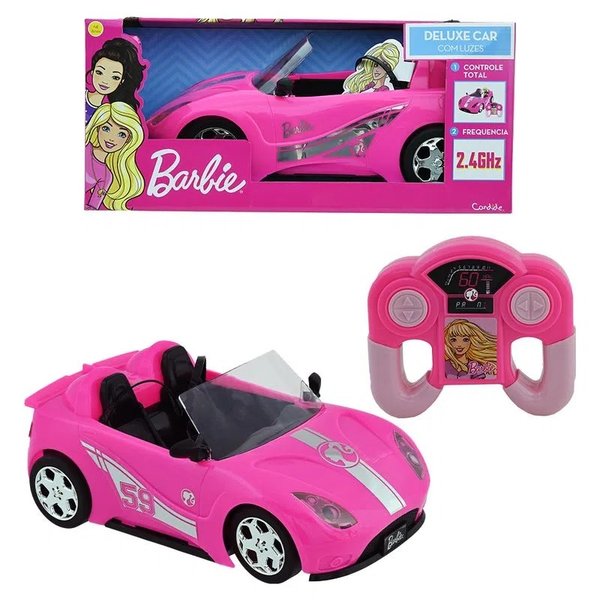 2x Unidades Carrinho Da Barbie Controle Remoto Rosa Meninas