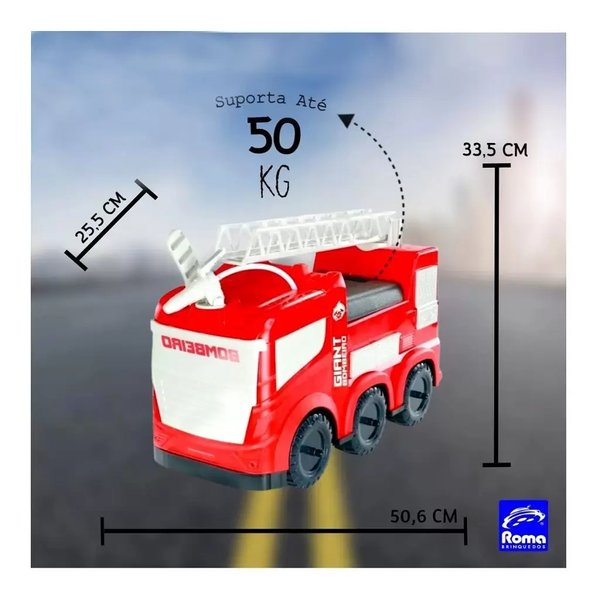 Brinquedos - Caminhão Com Assento Giant Bombeiro - Roma Brinquedos - Loja  Virtual