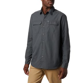 04 camisa masculina manga longa silver ridge ii columbia cinza