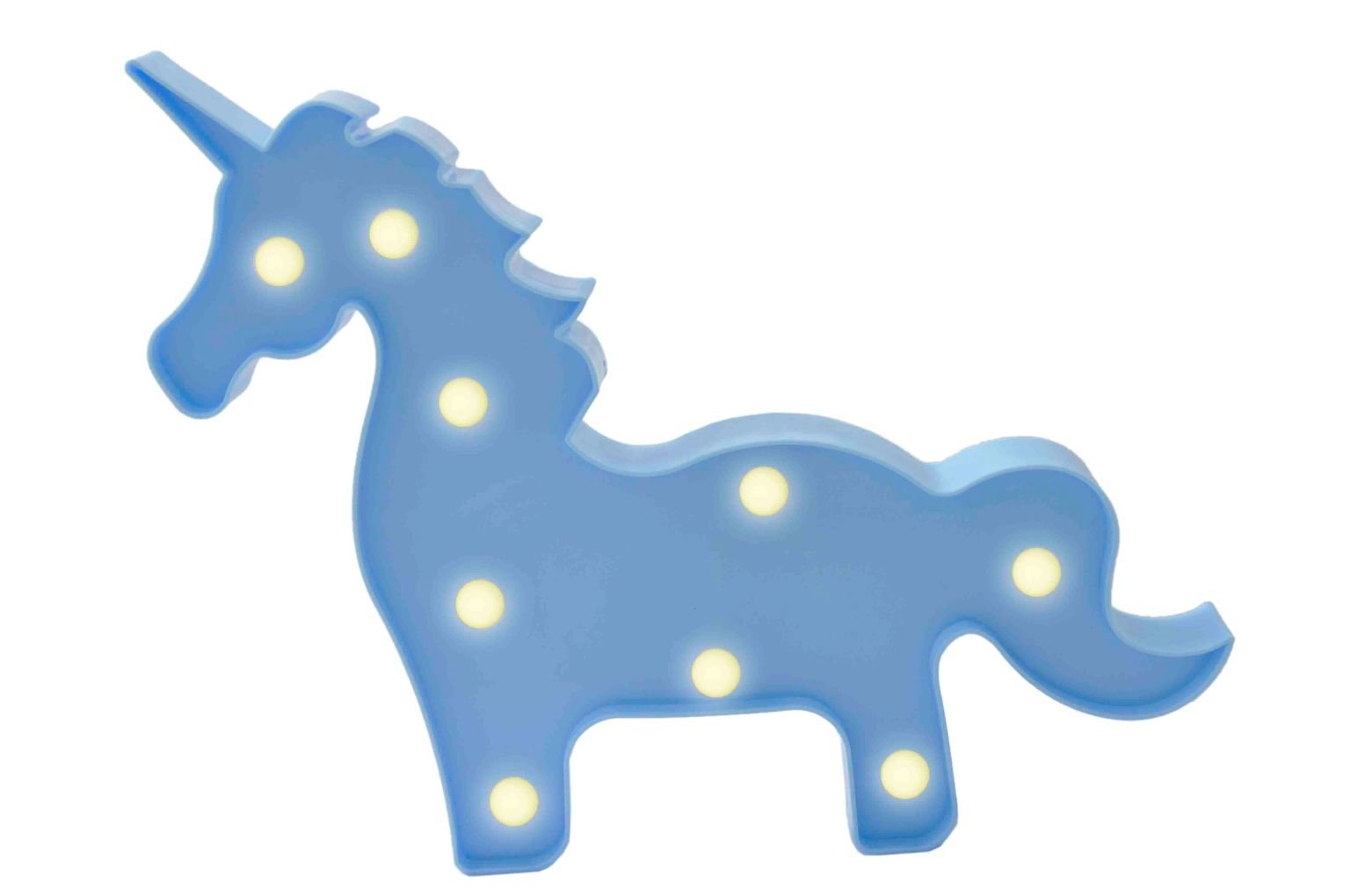 Luminária de Led Unicórnio Abajur Azul