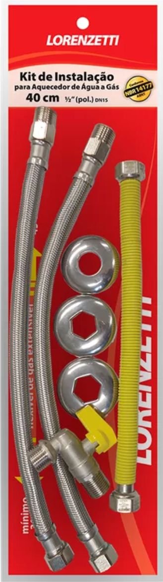 Kit Completo de Instalação para Aquecedores a Gás Lorenzetti