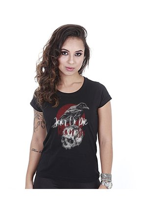 Camiseta Feminina Concept Line Baby Look Crow Join Or Die