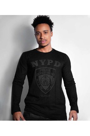 Camiseta Manga Longa Police Department NYPD Dark Line