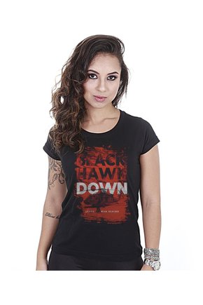 Camiseta Militar Baby Look Feminina Black Hawk Down