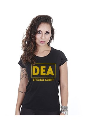 Camiseta Militar Baby Look Feminina DEA Narcóticos