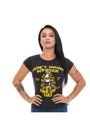 Camiseta Militar Baby Look Feminina Dont Drink My Beer Dont Tread On Me Tribute Team Six