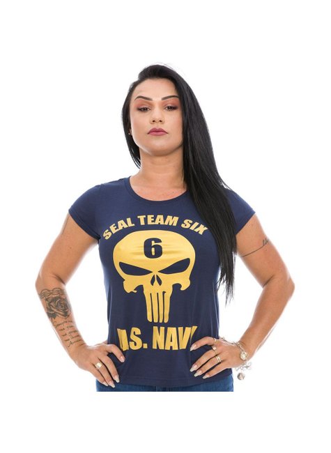 Camiseta Academia Baby Look Feminina No Pain No Gain II Tático Militar  TeamSix Brasil - Team Six Brasil