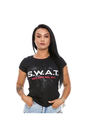 Camiseta Militar Baby Look Feminina SWAT