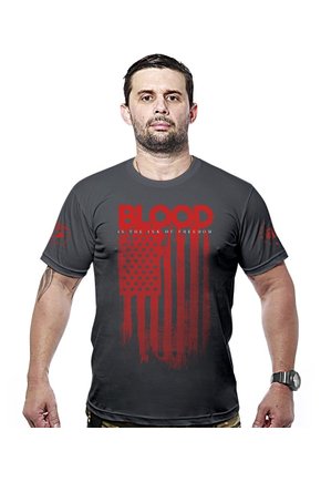 Camiseta Militar Blood Is The Ink Of Freedom Hurricane Line