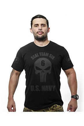 Camiseta Militar Dark Line Punisher Seal Team Six