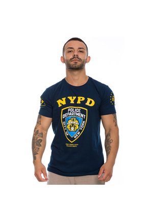 Camiseta Militar New York City Police Department NYPD Estampa Frente e Costas