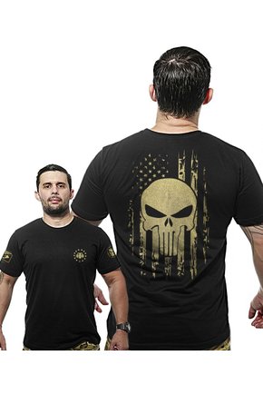 Camiseta Militar Wide Back Gold And Silver