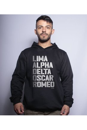 Casaco Militar com Capuz Lador Lima Alpha Delta Oscar Romeo Team Six