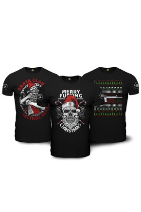Combo Natal Encantado 03 Camisetas Militares - TeamSix