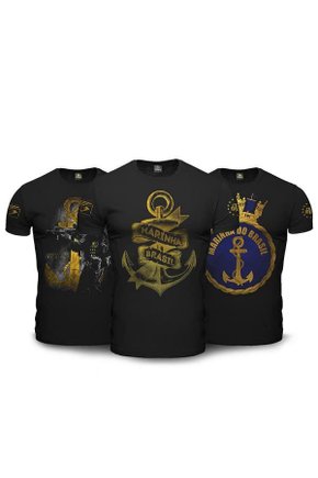 Kit 03 Camisetas Militares Marinha Tactical - TeamSix