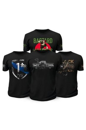 Kit 4 Camisetas Militares Tacti Cool - TeamSix