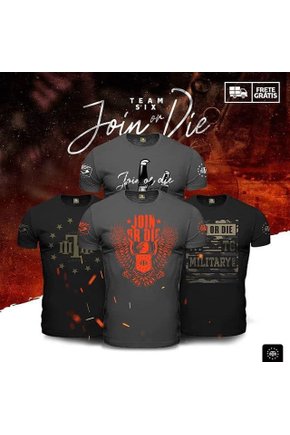 Kit 4 Camisetas Militares Masculinas Concept Line Join Or Die - Team Six