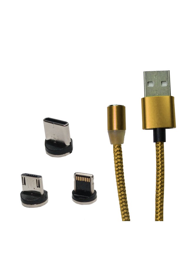 Cabo 3 Em 1 USB Magnético para Iphone - V8 - TIPO C 1,2m