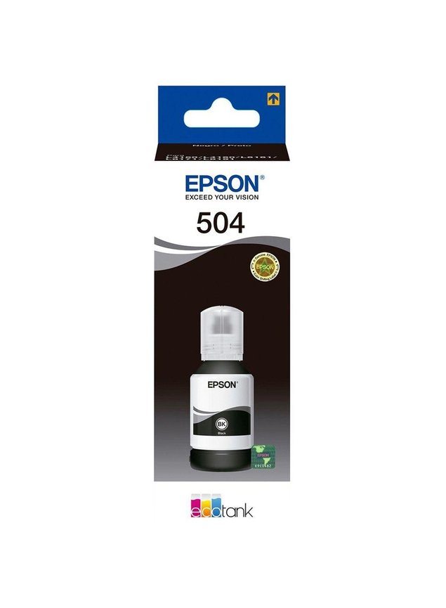 Garrafa Para Ecotank Preto T504 Epson 0242