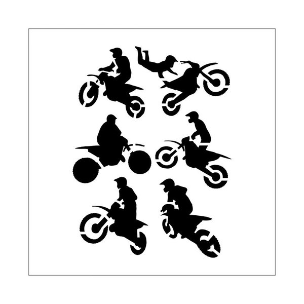 Stencil Motoqueiro - 14x14 - Ref C522