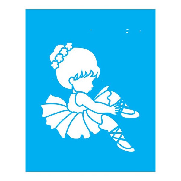 Stencil Bailarina - 20x25 - Ref B831