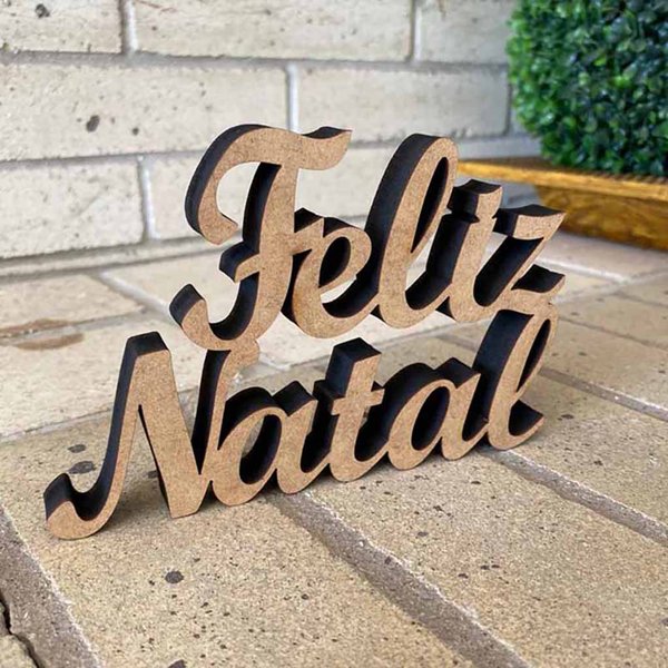 Placa Feliz Natal Mdf