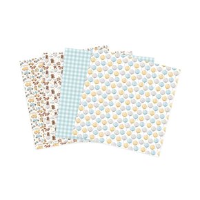 Papel Estampa Xadrez Azul Pastel Ref PE24