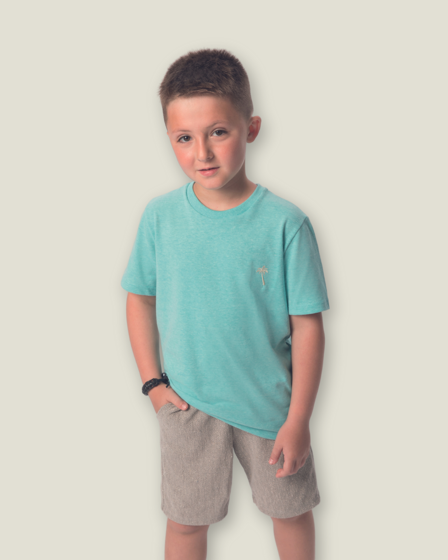 Conjunto de Roupa Infantil Camiseta Aveludada e Bermuda Moletinho - Menino