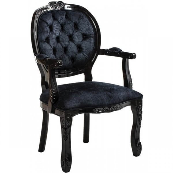cadeira medalhao entalhada com braco preto com veludo amassado tommy design 750x750