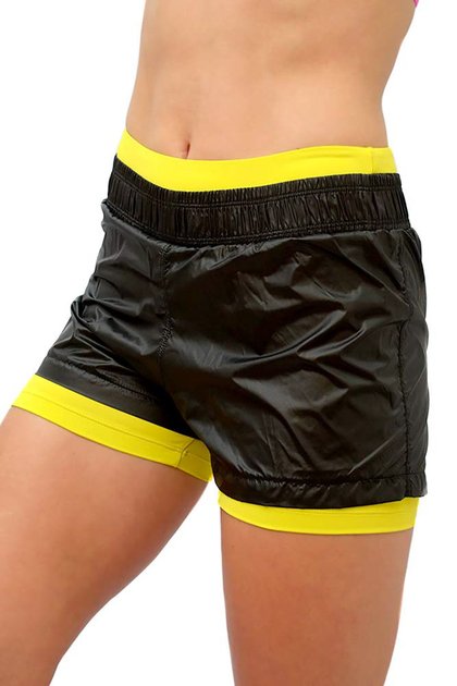 e21b5c shorts sobreposto box top model preto verde lemon f 2