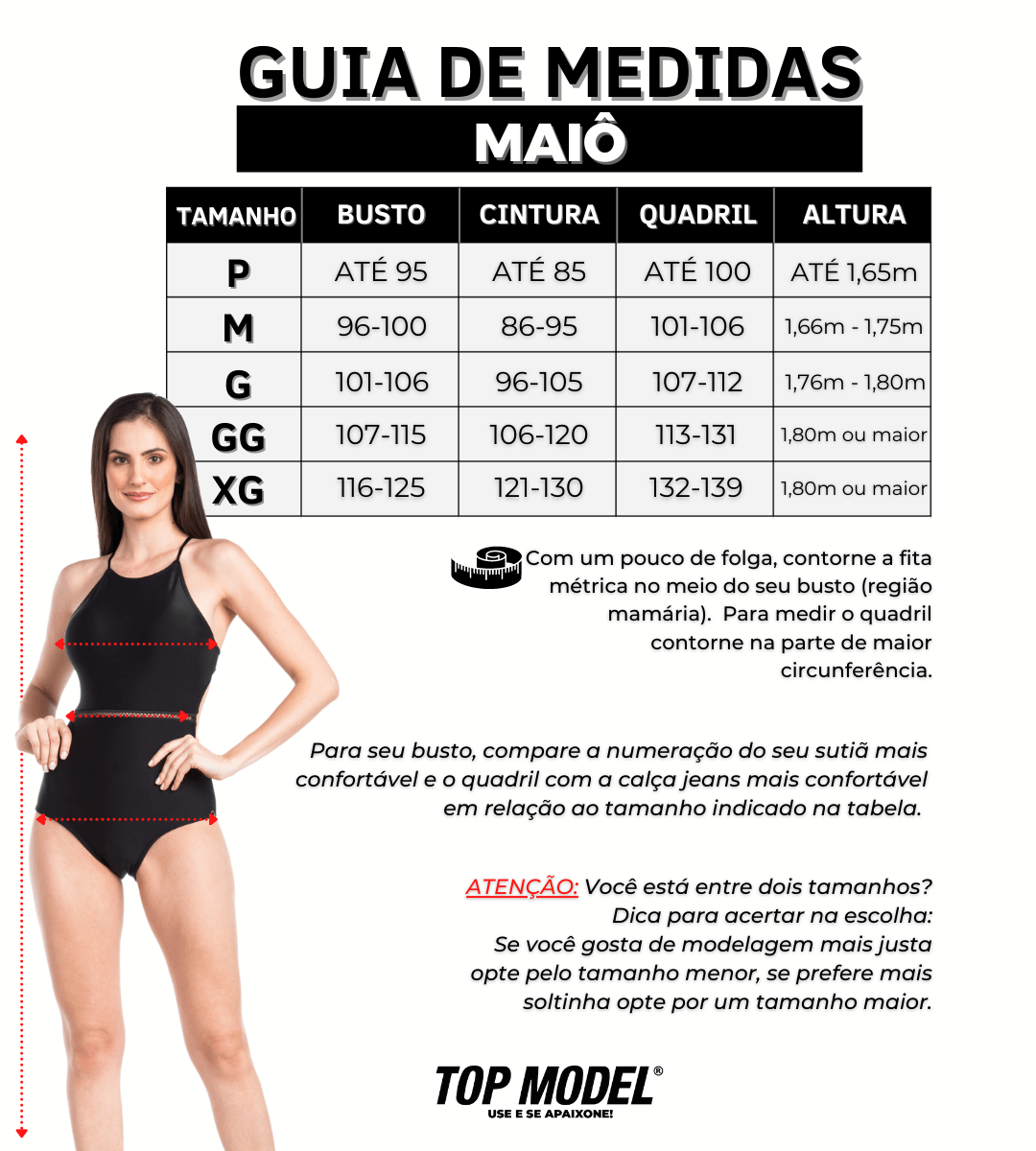 Tabela de medidas Tabela de medidas