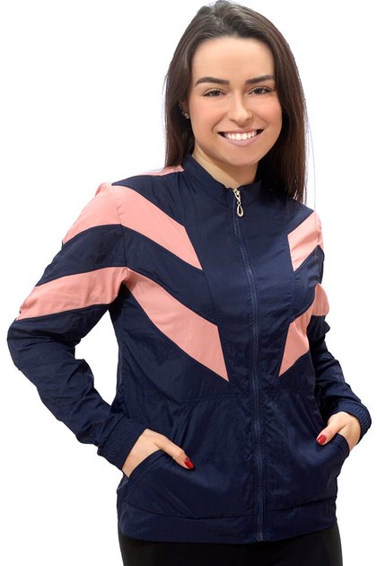 y99r7c jaqueta corta vento recortes top model azul pecoat rosa blossom f