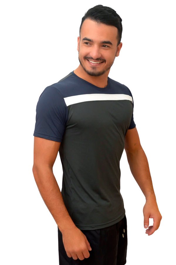 dk101c camiseta manga curta maracana drop fit cinza alcacuz azul marinho branco l1