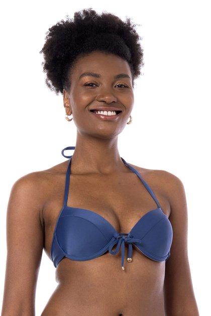 10422106 biquini meia taca push up bolha la playa 2023 azul blue jeans f