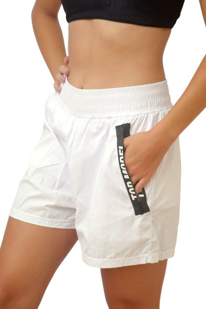 c shorts bolso ziper renata top model branco preto f