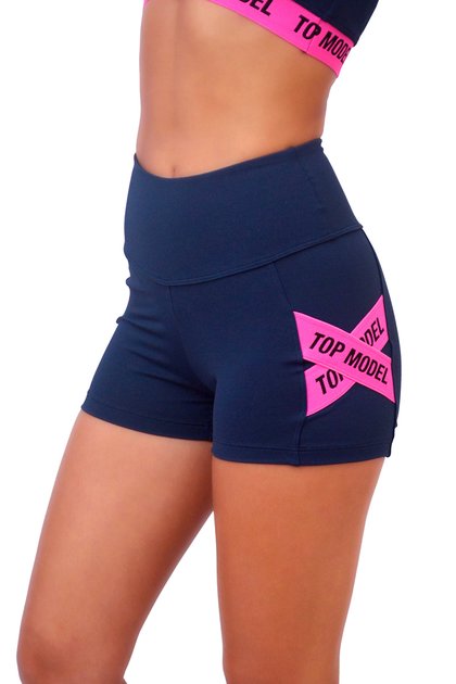sho12000 shorts curto emana atitude top model azul eclipse rosa fluor f1