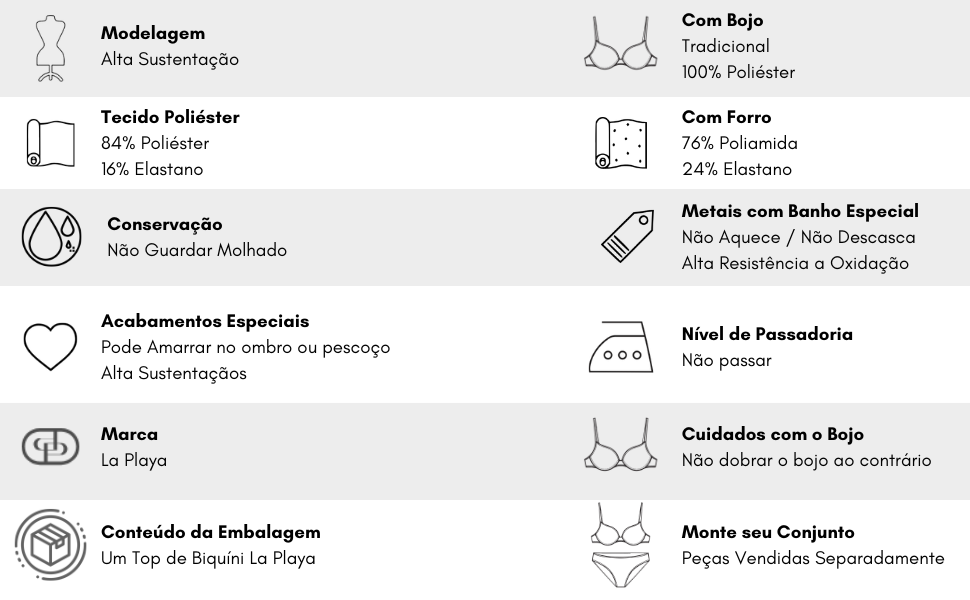 10723E top de biquini la playa de sutentacao 2024