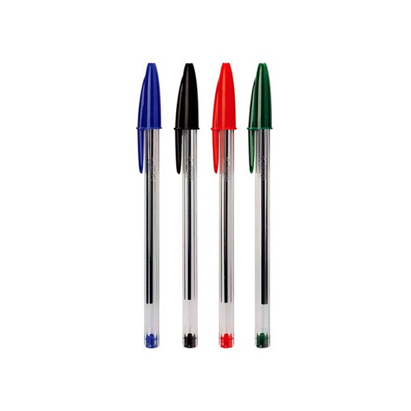 100 PENNE NERE e ROSSE BIC CRISTAL - 50 Penne Nere e 50 Penne Rosse