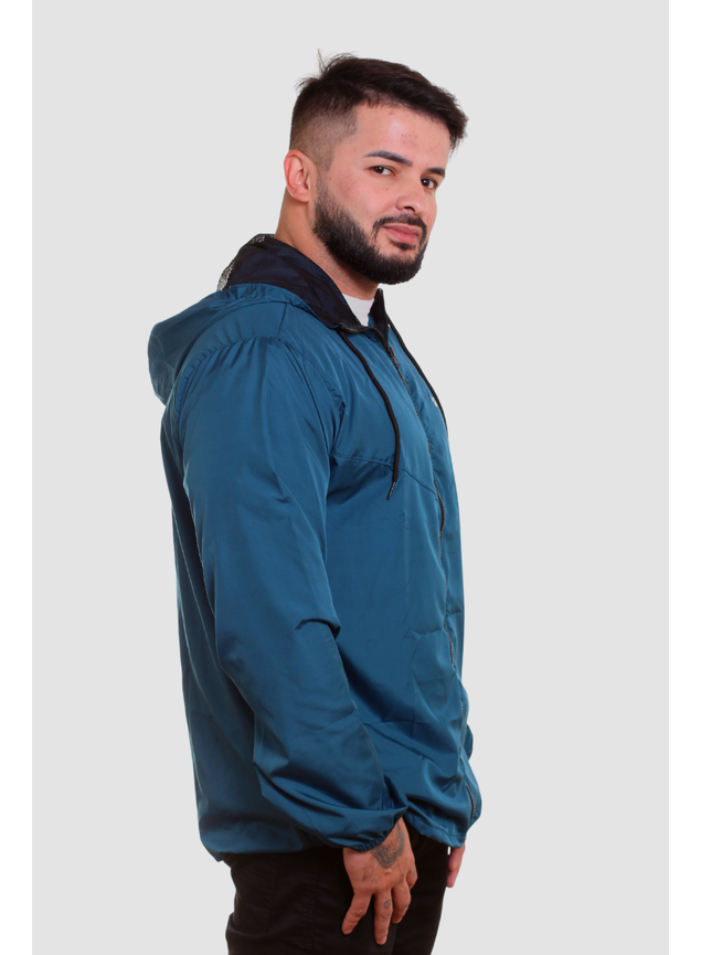 Jaqueta Corta Vento Azul Turquesa Sinai - Darraíz - Moda Masculina