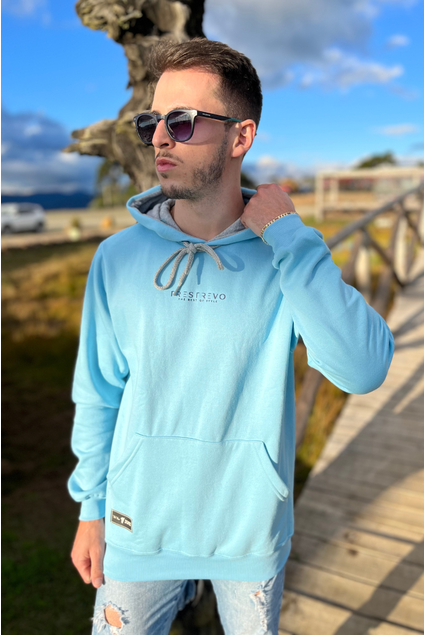 Moletom masculino 2024 azul bebe