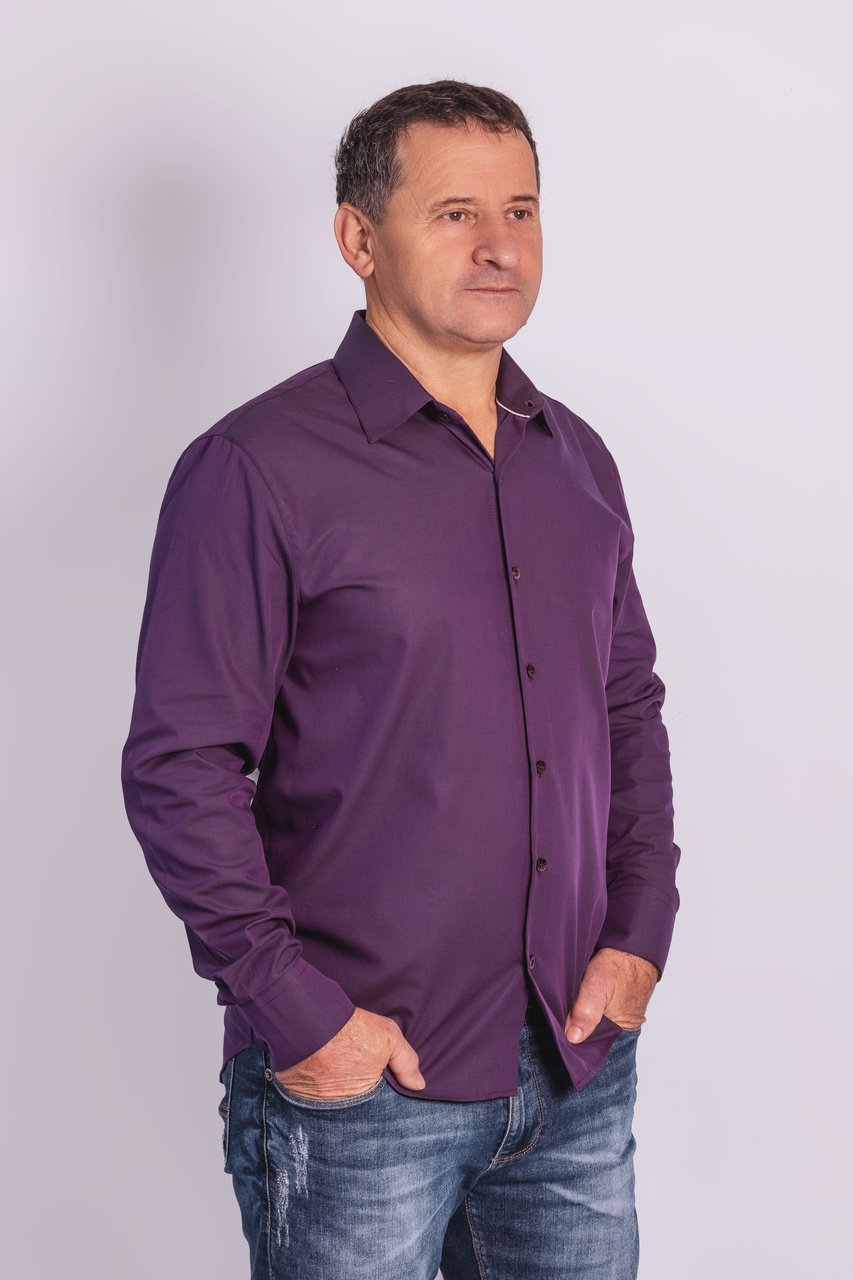 Camisa social deals roxo escuro