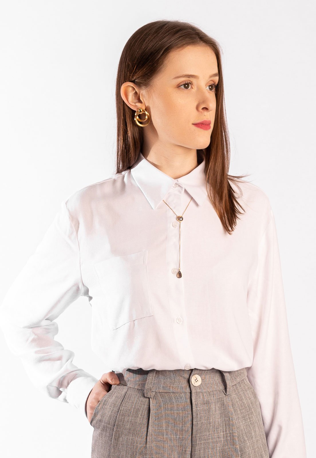 Camisa best sale branca feminina