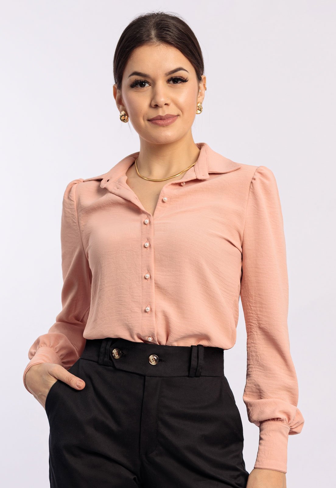 Camisa store rose feminina