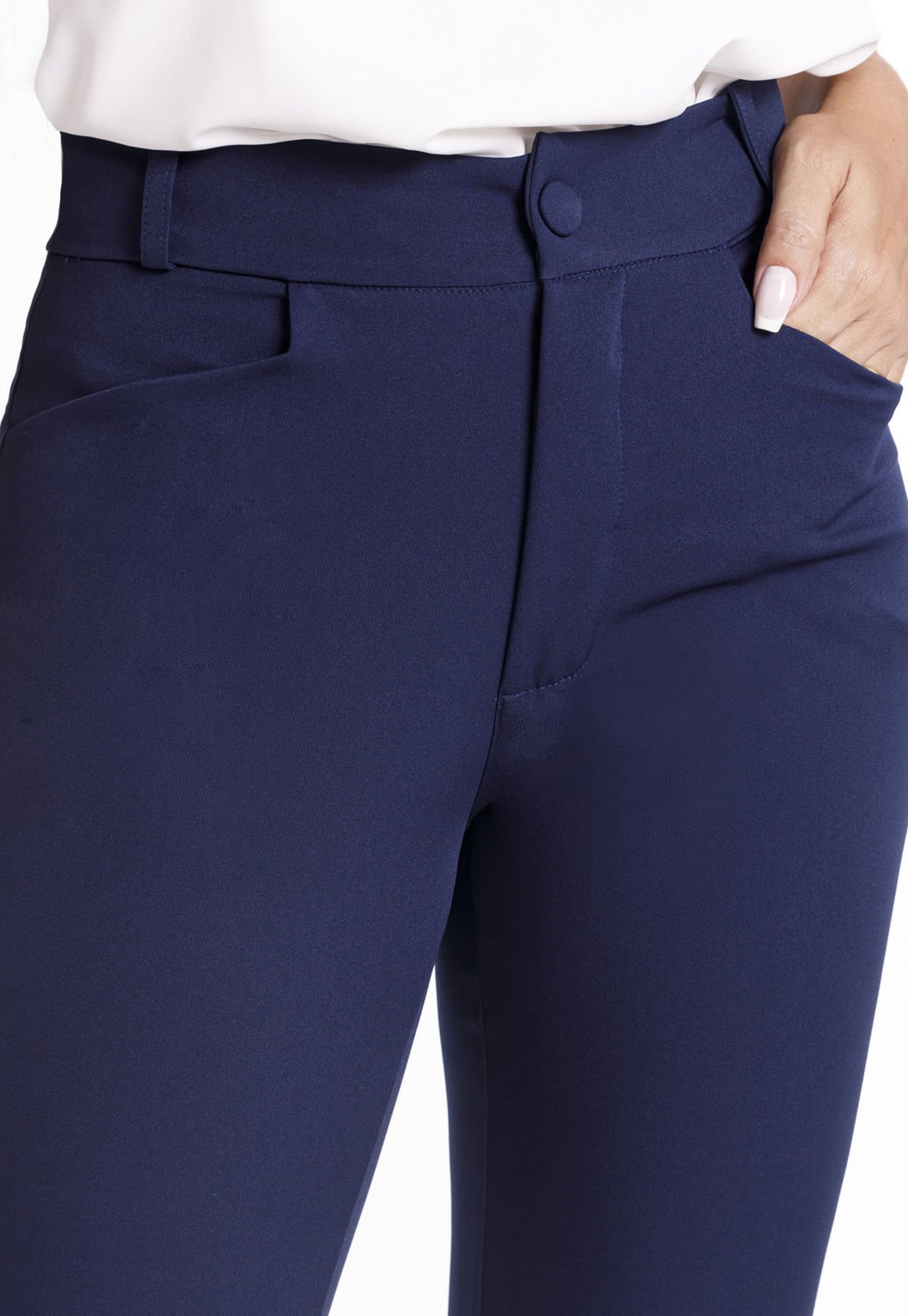 Calça oxford azul marinho 2024 feminina