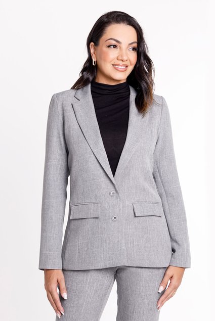 Blazer feminino alfaiataria Agnes branco