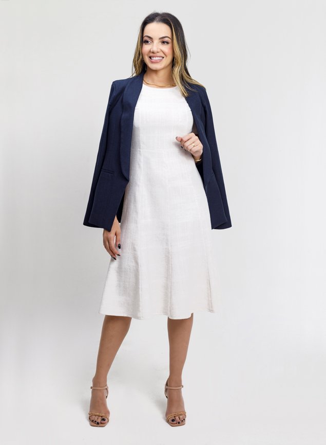 Blazer com vestido store midi