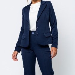 blazer feminino alfaiataria terninho azul marinho 250 x 250 bolinha 2