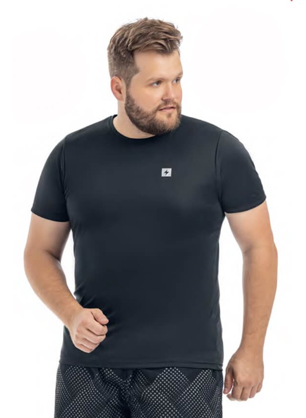 camiseta masculina endorfina preta plus size