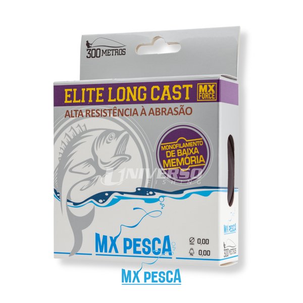 Linha MX Pesca Elite Long Cast | 300m (Roxo) 0,35mm - 14,70kg