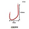 Anzol Crown AJI Red Sem Furo (Chapinha) | Cartela com 10 Un. Anzol Crown AJI Red Sem Furo (Chapinha) | Cartela com 10 Un.